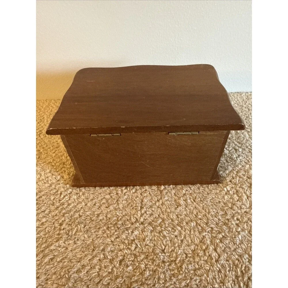 Vintage Wooden Small Jewelry Box, Multiple  Compartments 7'' x 4'' 1 Drawer